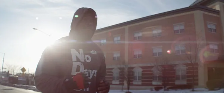 Robert Wilmote running with lens flare