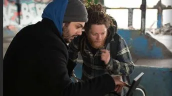 Yuri Alves and Tommy Cuba behind the scenes