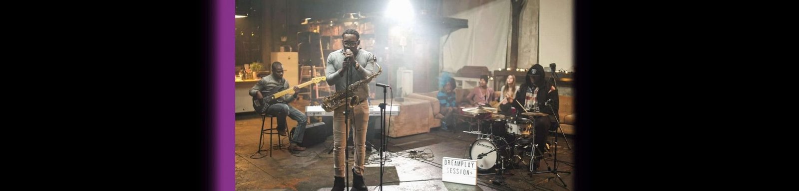 Josue Simon with saxophone at DreamPlay Sessions