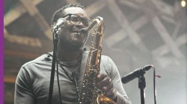 Josue Simon playing Winner with the saxophone